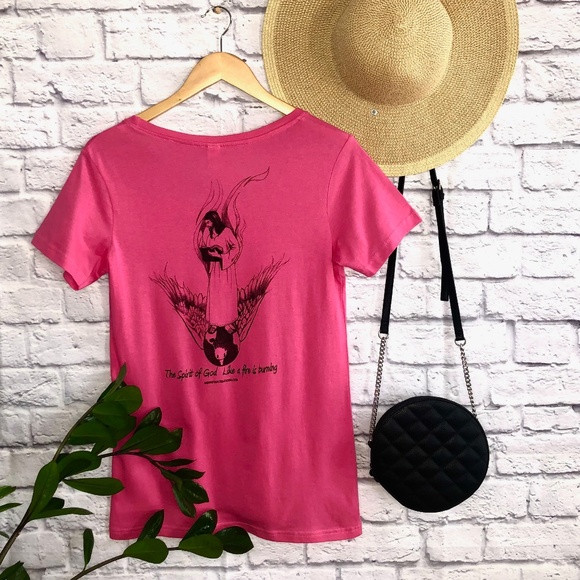 Spirit of God T-Shirt, Religious Shirt, Faith Clothing, Trendy Shirt - Pink - Picture 2 of 4